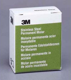 3M ESPE #4 Lower Right Molar Stainless Steel Crown Form, Box of 5 Crown Forms