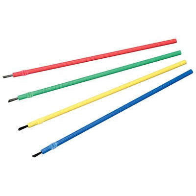 3M ESPE Bendable Applicator Brushes, 120/Box, 30 of each: Blue, Green, Yellow, Red. Disposable