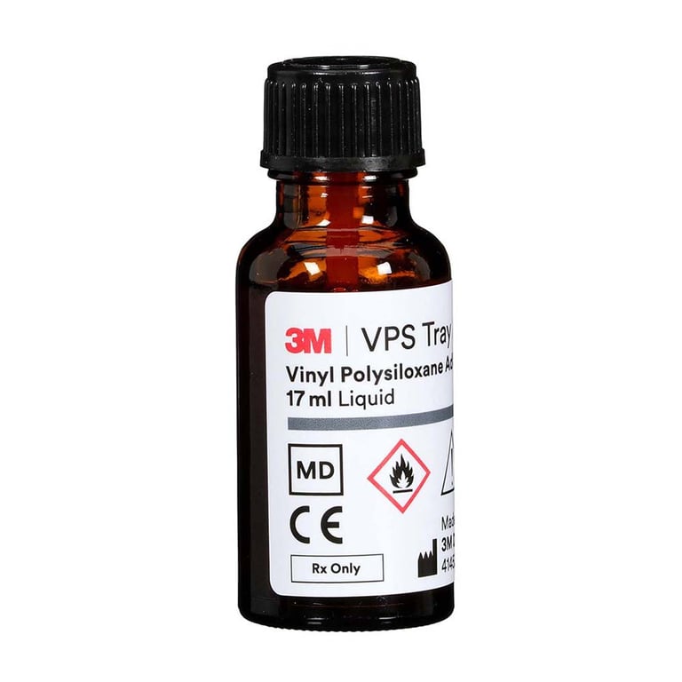 3M ESPE VPS Tray Adhesive, 17 mL Bottle. Ensures Adhesion of Vinyl Polysiloxane (VPS) impression