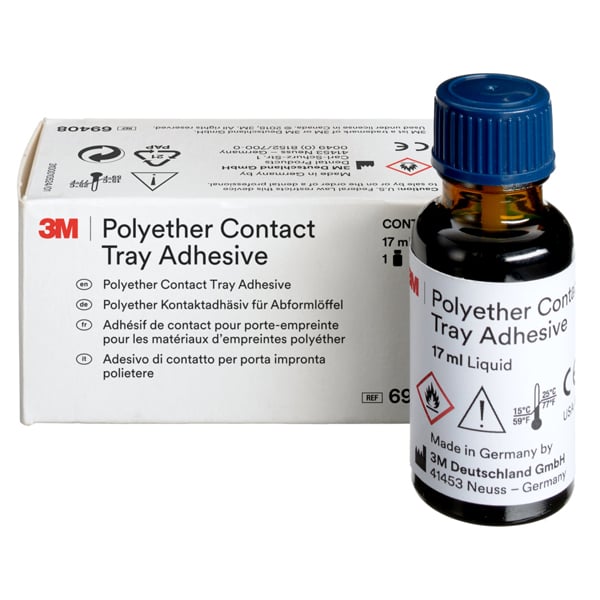 3M ESPE Polyether Contact Tray Adhesive, 17 mL Bottle. May be used with all commonly available
