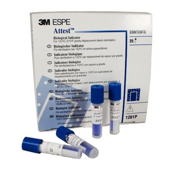 Attest Biological Indicator, Blue Cap, 24 Hours Incubation Time