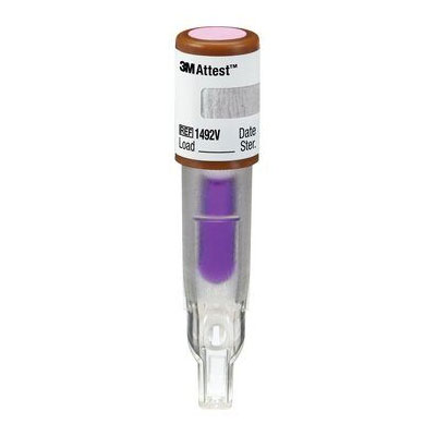 Attest Super Rapid Readout Biological Indicator for Steam Sterilization - Brown Cap, 50/Bx