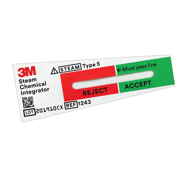 Attest 3M Steam Chemical Integrator, 2 x 500/Pk. 2" x 0.75", Pack Monitoring. Ink migration allows