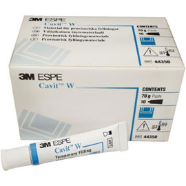 Cavit-W Tubes 7 Gm 10/Pk Temporary Filling Material, Self-Cure. Simple to apply, cures void free