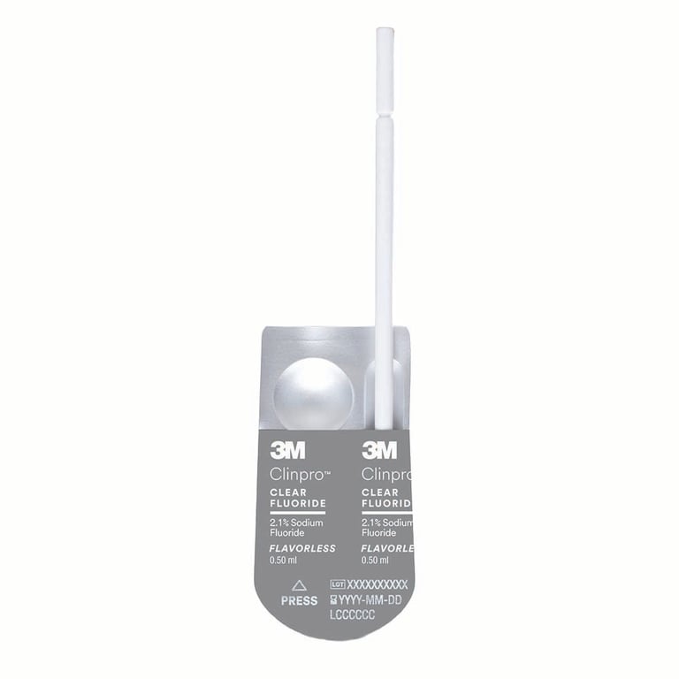 Clinpro Clear 2.1% Sodium Fluoride Treatment, 0.5 mL Unit Dose, Flavorless, 50/Pk