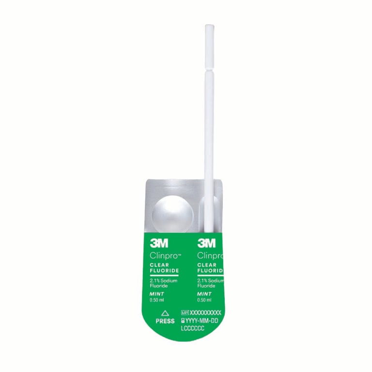 Clinpro Clear 2.1% Sodium Fluoride Treatment, 0.5 mL Unit Dose, Mint Flavor, 50/Pk