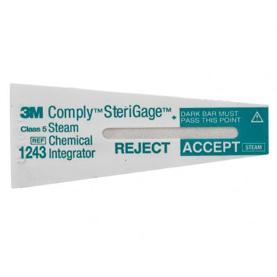 Comply SteriGage Steam Chemical Integrator, 500/Pk. 2" x 0.75", Pack Monitoring. Ink migration