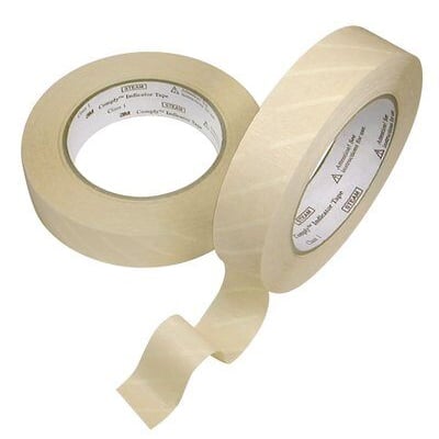 Comply Lead Free Steam Indicator Tape-Tan 0.70" x 60yds, 28/Pk. Stretchable Backing that minimizes