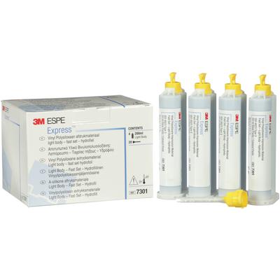 Express LB FS Impression Material. Light Body, Fast Set (Blue) Refill: 4 - 50 mL Cartridges and 20