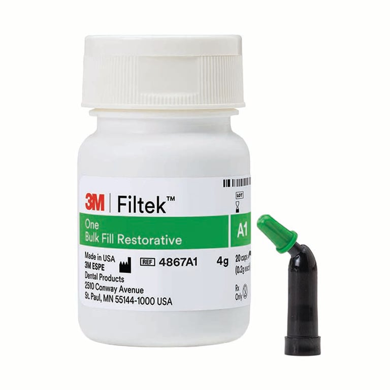 Filtek One Bulk Fill Posterior Restorative, Capsules Refill - A1, 20 x 0.2 gm capsules. Fast
