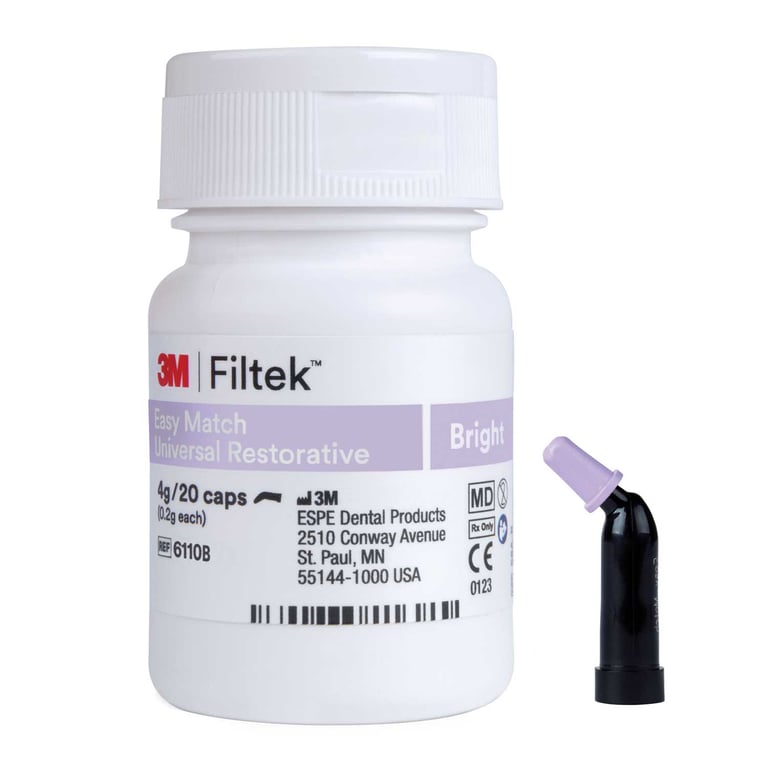 Filtek Easy Match Universal Restorative, Bright, 0.2g Capsule, 20/Bottle