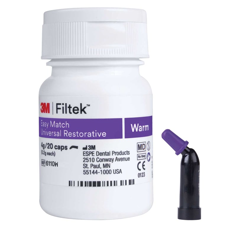 Filtek Easy Match Universal Restorative, Warm, 0.2g Capsule, 20/Bottle
