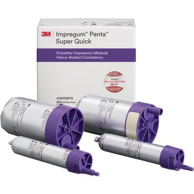 Impregum Penta Super Quick HeavyBody, Fast Set Polyether, Refill: 2 - 300 mL Base Paste & 2 - 60