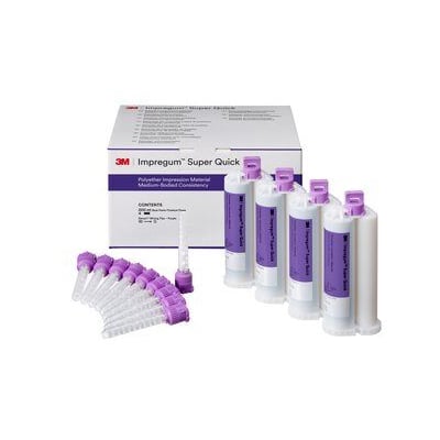 Impregum Super Quick Polyether Impression Material, Medium Body, Refill: 4 - 50 mL cartridges