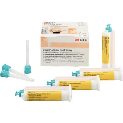 Imprint 4 Super Quick Heavy Body Refill: 4 - 50 mL Garant Cartridges and 10 Green Mixing Tips. VPS