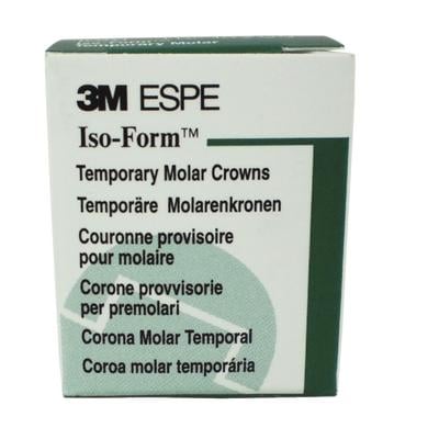 Iso-Form #L-71 Lower Left 2nd Molar Tin-Silver Alloy Temporary Crowns, Box of 5
