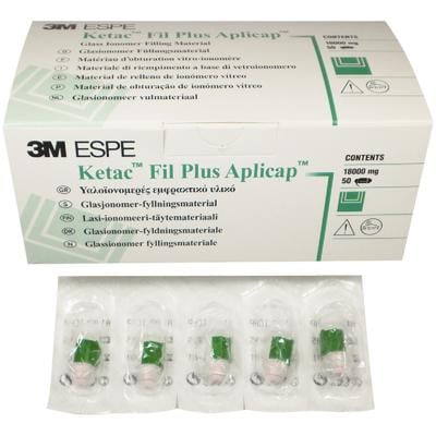 Ketac-Fil Plus Aplicap A3 (Yellow) Refill - Glass Ionomer Restorative, Radiopaque, Box of 50