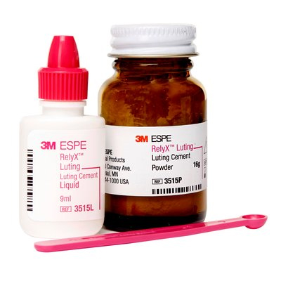 3M RelyX Luting Kit EXPORT PACKAGE - Hybrid Glass Ionomer Cement, Fast Set - 16 gm. powder, 9 mL