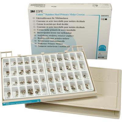 Unitek Assorted Set of Primary Molar Stainless Steel Crown Forms, Complete Set of 112 Crown Forms