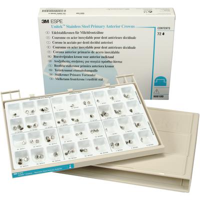 Unitek Assorted Set of Primary Anterior Stainless Steel Crown Forms, Complete Set of 72 Crown Forms