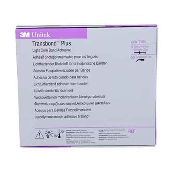 Transbond Plus Light Cure Band Adhesive Kit 5 x 4g Syringes & 50