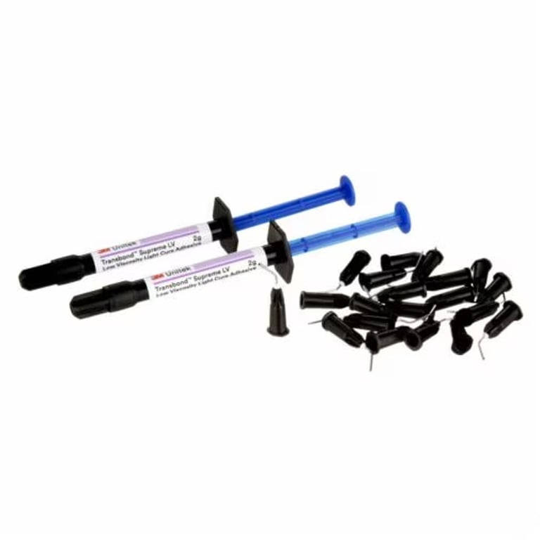 Transbond Supreme LV Light-Cure Adhesive - 2 x 2g Syringes & 20 Tips. Flowable orthodontic