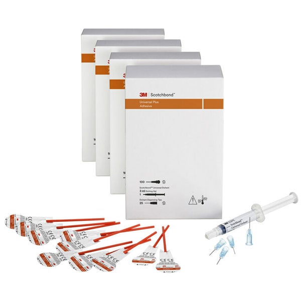3M Scotchbond Universal Plus Adhesive Unit Dose Kit. Includes 400 Unit Doses, 1 Etchant Syringe
