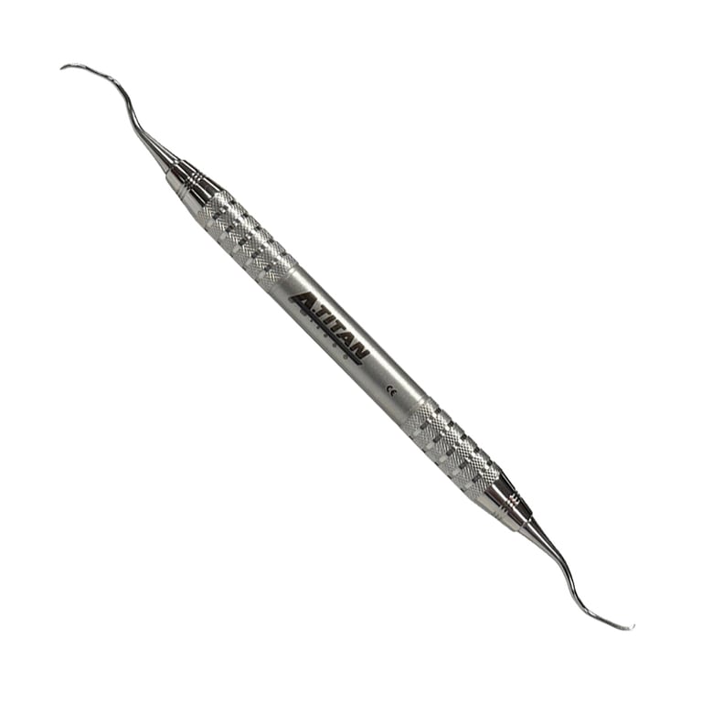 A. Titan Instruments 13/14 Gracey Stainless Steel Posterior Curette, Periodontal, Short, 1/Pk