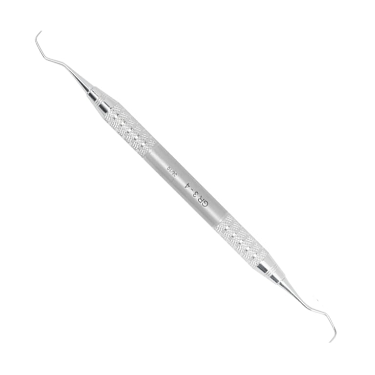 A. Titan Instruments 3/4 Gracey Stainless Steel Curette Scaler, 1/Pk. Features short contra-angle