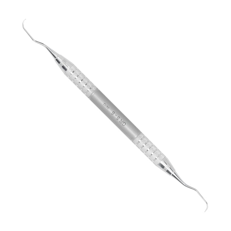 A. Titan Instruments 5/6 Gracey Stainless Steel Curette Scaler, 1/Pk. Features contra-angled tips