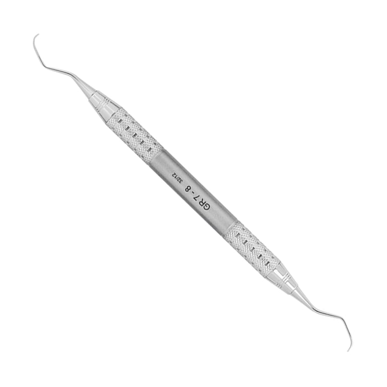 A. Titan Instruments 7/8 Gracey Stainless Steel Curette Scaler, 1/Pk. Features medium contra-angle
