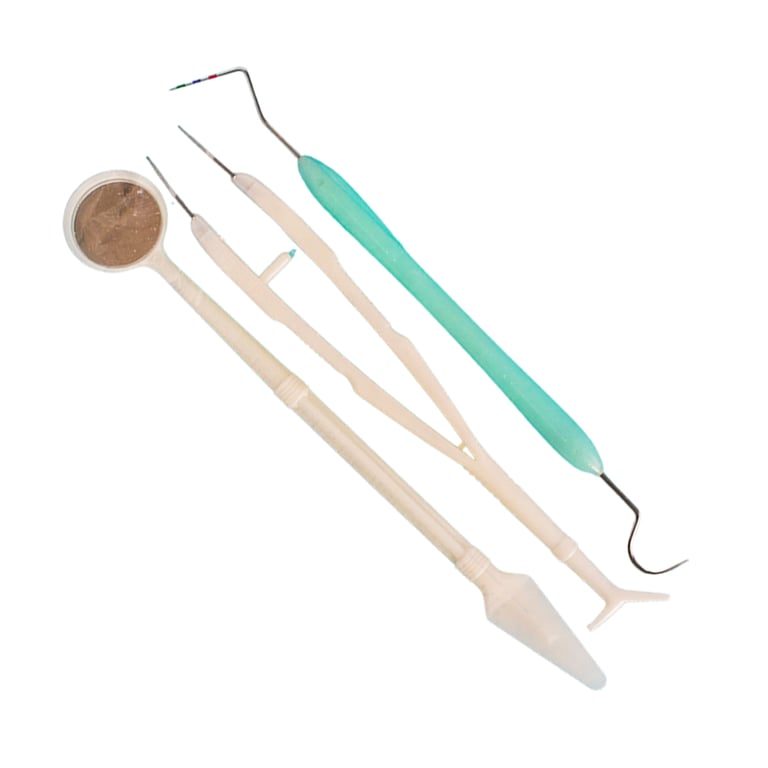 A. Titan Instruments 4 in 1 Exam Set, Sterile, 50/Pk. Includes: 1 x mirror, 1 x expl/probe color