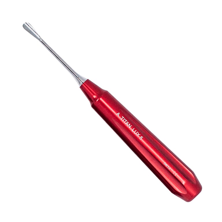 A. Titan Instruments Stainless Steel Straight D-Lux Luxating Elevator, 5mm, 1/Pk. Features sharp
