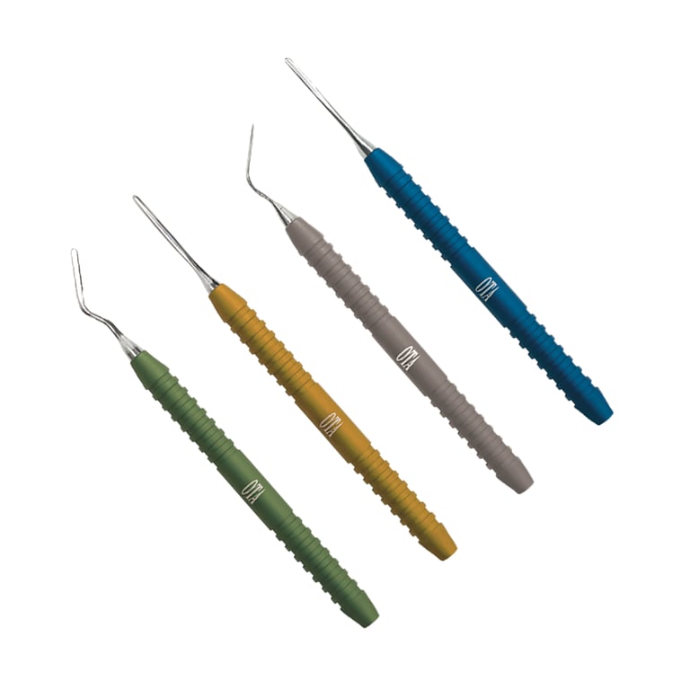 A. Titan Instruments Stainless Steel Periotomes Set, Single Set. Includes: 1 x P301(blue), 1 x