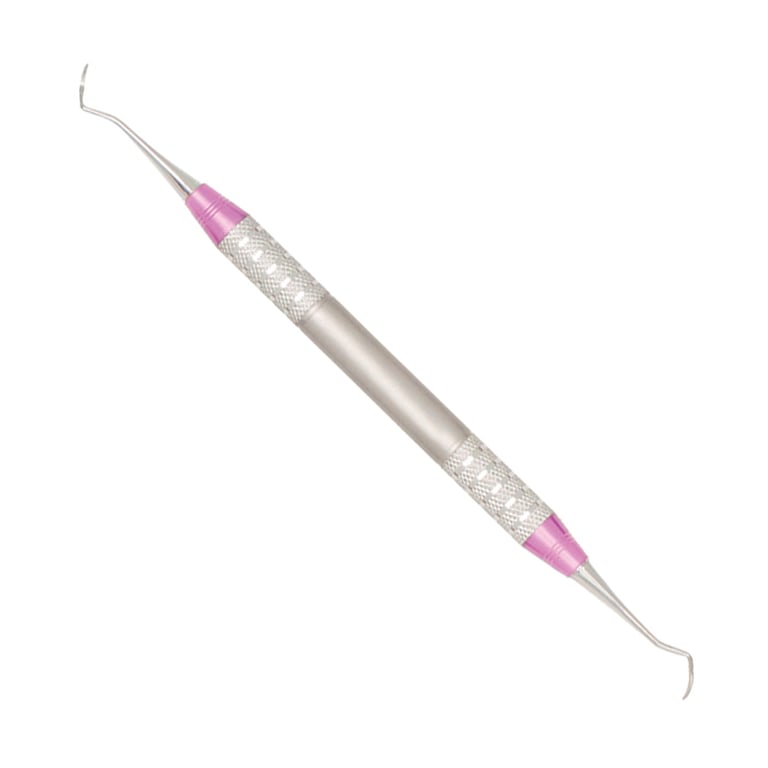 A. Titan Instruments 204S Implant Curette, Universal Athena Titanium Tips with D-Lite Stainless