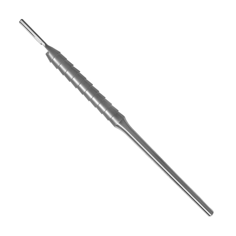 A. Titan Instruments Stainless Steel Straight/Angled Scalpel Blade Holder, 1/Pk. Designed to hold
