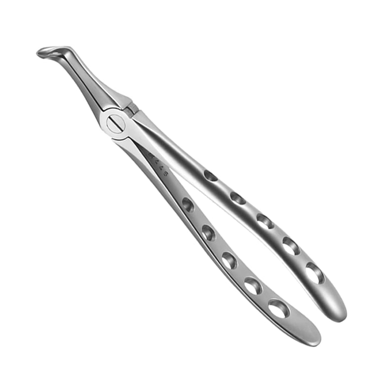 A. Titan Instruments X-TRAC Stainless Steel Lower Root Forceps, 1/Pk. Features cupped and serrated