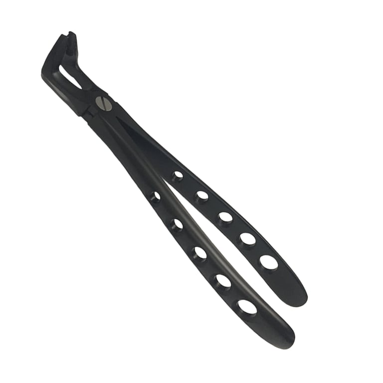 A. Titan Instruments Banditt Xtra Grip Forceps, Lower Universal, Serrated, Thin, 1/Pk. Atraumatic