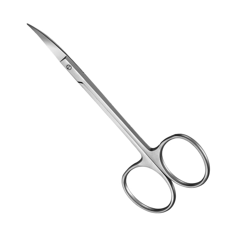 A. Titan Instruments Stainless Steel Curved Iris Scissor, Serrated, 1/Pk. Measuring 4.5"