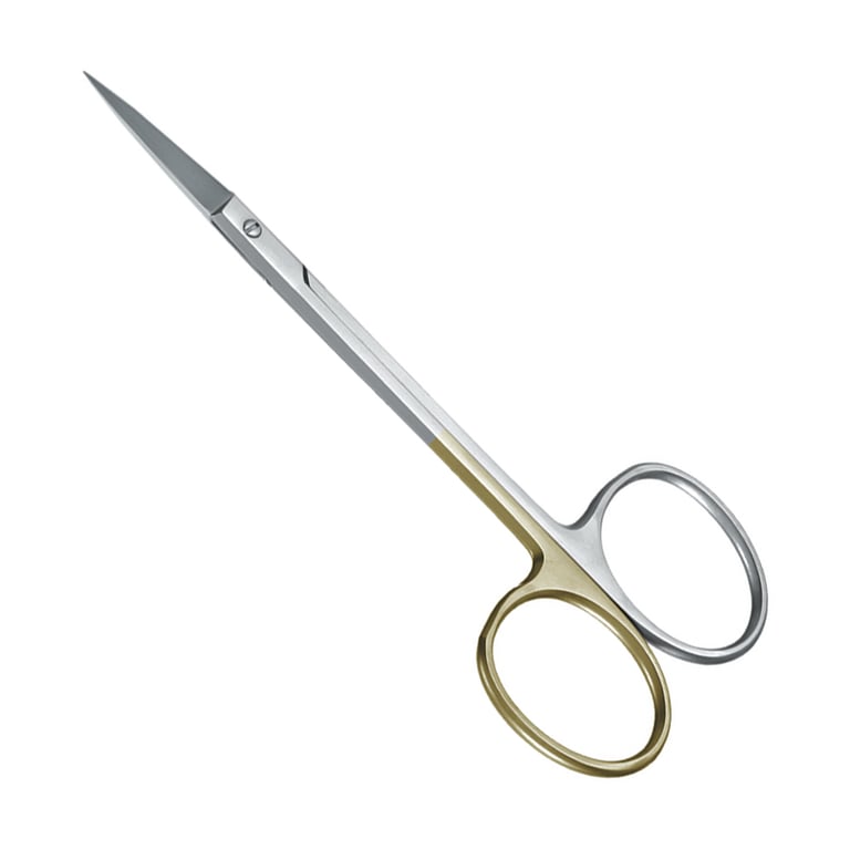 A. Titan Instruments 4.5" Stainless Steel Straight Iris Scissor, Serrated, Super Cut, 1/Pk