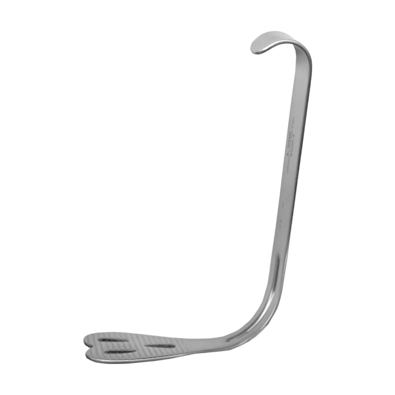 A. Titan 3" Stainless Steel Large Weider Tongue and Cheek Retractor, 1/Pk. Displaces
