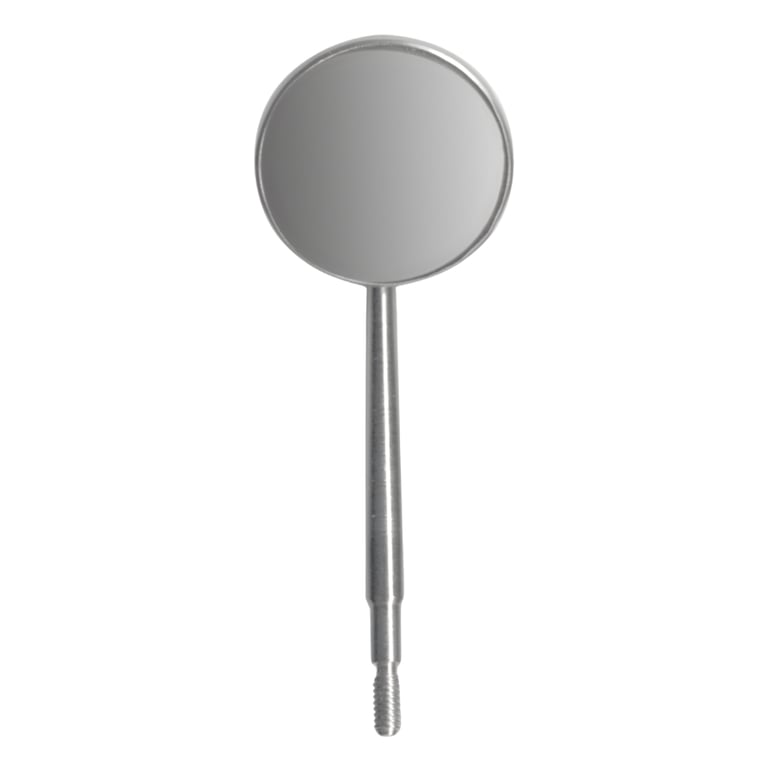 A. Titan #5 Cone Socket Mirror Heads, Front Surface, 12/Pk. Reflects intraoral structures without