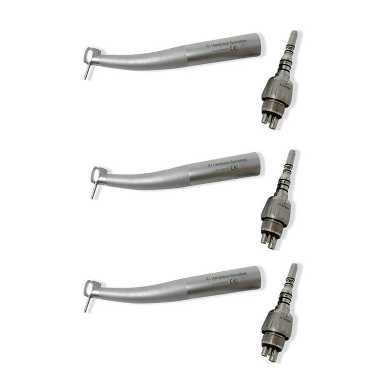 A1 Handpiece Specialists Ultra Mini Max Kavo-Type Highspeed Handpiece with Coupler, 3/Pk. Fiber