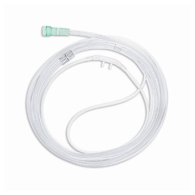 Accutron Cannula, Adult, 7 ft Tubing, Curved Tip, Latex-Free, 10/pk