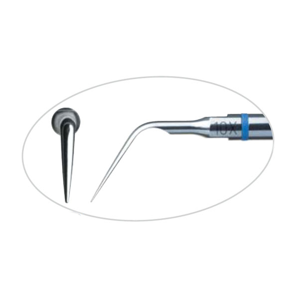 P5 Newtron Scaler Tip 10X, Interproximal. With its flat active part, it is particularly suitable
