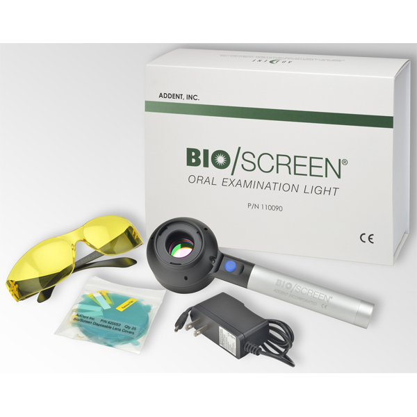 BIO/Screen oral tissue examination light kit. Features 5 powerful LEDs that shows biofluorescence