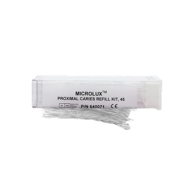 Microlux Caries Fiber Refills, pack of 45 disposable fibers only. For use Proximal Caries