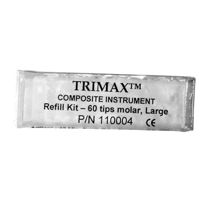 Trimax Large Molar Tip Refill for Composite Instrument, Refill Contains: 60 Standard Molar Tips