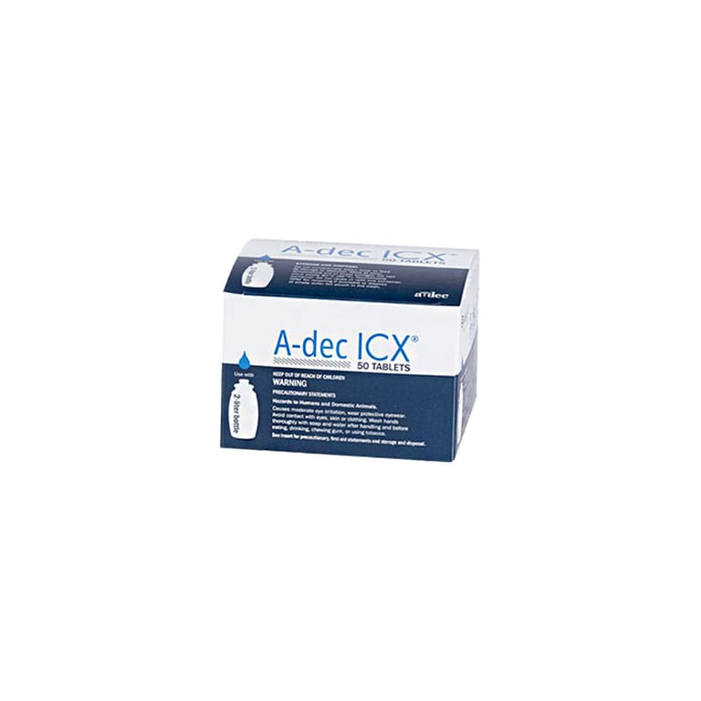 ICX Water Treatment Tablets 2 Liter 50/Bx. The tablets eliminate odor and foul tasting bacteria