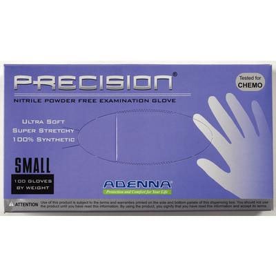 Precision Nitrile Exam Gloves: SMALL, Powder-Free, Violet 100/Bx. Non-Sterile, Ultra-Thin